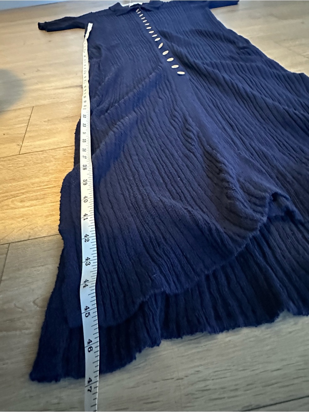 Free People BEACH Dress -Cover Up-Navy Midi Ribbed Sweater Dress *Riding Waves* - Picture 5 of 8